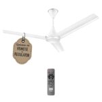 KUHL Fest B1 1200mm BEE 5-Star BLDC Ceiling Fan | 28W Energy Saving (Up to 65%) | High Airflow & Low Noise | Remote as well as Regulator Operated | 5 Year Motor Warranty | ISI Marked (White)