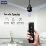 KUHL Arctis A4 1200 mm BLDC 65% Power Saving BLDC Ceiling Fan With Remote | BEE 5 Star Rated & ISI Marked | High Air Flow | 5 Year Warranty on Motor | Silver Mist - Image 3