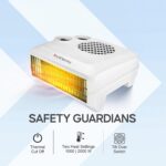 Longway Magma Fan Room Heater | 2 Heat Modes (1000W/2000W) | ISI Approved | Advanced Overheat Protection | PTC Ceramic Element | 1-Year Replacement Warranty | White - Image 5
