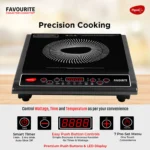 Pigeon Black Favourite 1800 W Auto Switch Induction Cooktop - Image 4