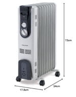 Morphy Richards OFR Room Heater, 09 Fin 2000 Watts Oil Filled Room Heater , ISI Approved (OFR 9 Grey) - Image 6