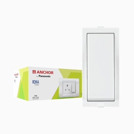 Anchor by Panasonic Roma Classic 10AX One Way Switch, 1 Module Switch for Low to Medium Power Appliances, 10 Years on Site Warranty (21011)