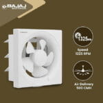 Bajaj AirOut 200 MM 4 Star Dom Exhaust Fan | Back Shutter | 100% Copper Motor | Auto Thermal Protector | Aerodynamaically Designed Blade【White】 - Image 3