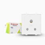 Anchor by Panasonic Roma Classic 6 amp 3 Pin Socket, ISI Marked 6A Socket (White, 21102)