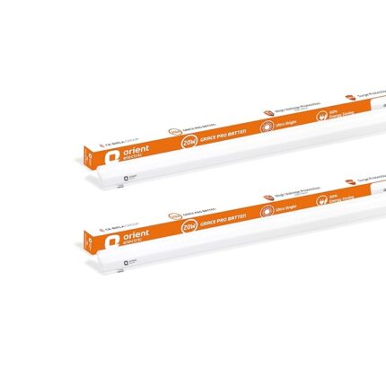 Orient Electric Grace Pro 20W LED Batten| 2000 lumens Bright Light Output| LED tubelight for Home| Sleek & Stylish Design| Non-breakable Polycarbonate housing