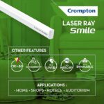 Crompton Laser Ray Smile 4 Feet LED Batten 20W Cool Day Light | Pack of 1 | Slim, Energy-Efficient Tubelight Light for Home & Office - Image 2